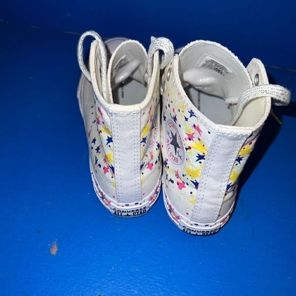 Converse Womens Chuck Taylor All Star Floral Hi Top Canvas Sneaker Shoes Size 2 - Picture 3 of 7